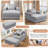  40'' Corduroy Tufted Chaise Lounge Arm Chair with Ottoman-450837218
