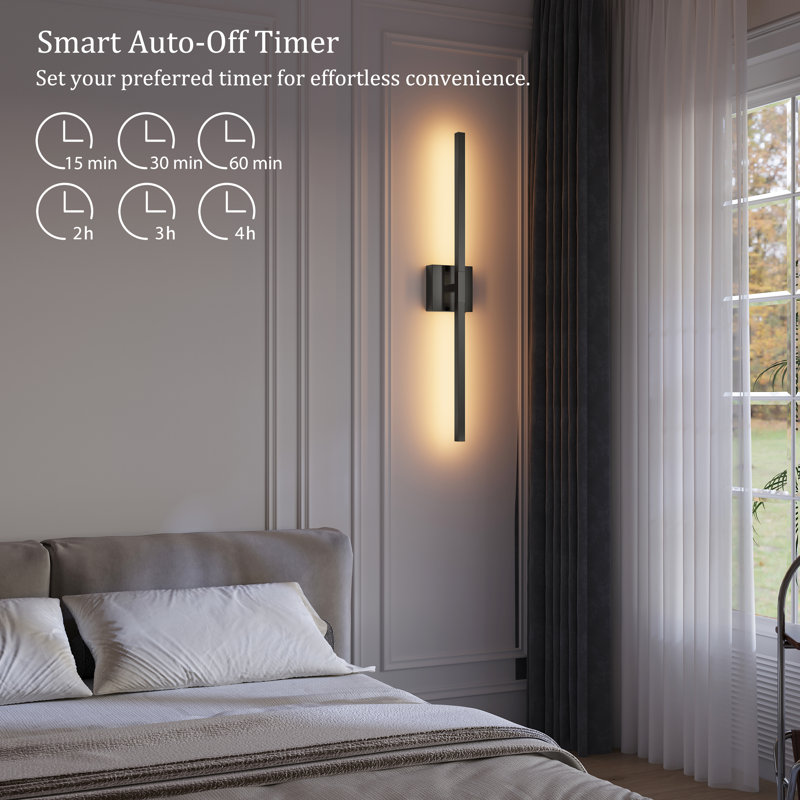 Lampe pour tableau à DEL 40 po avec télécommande extra-longue et sans fil en aluminium de qualité supérieure, Noir mat