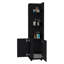 Armoire 2 portes Wenge avec 3 tablettes d'angle