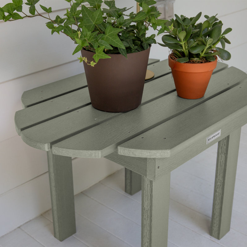 Table d'appoint en plastique Anette, Eucalyptus