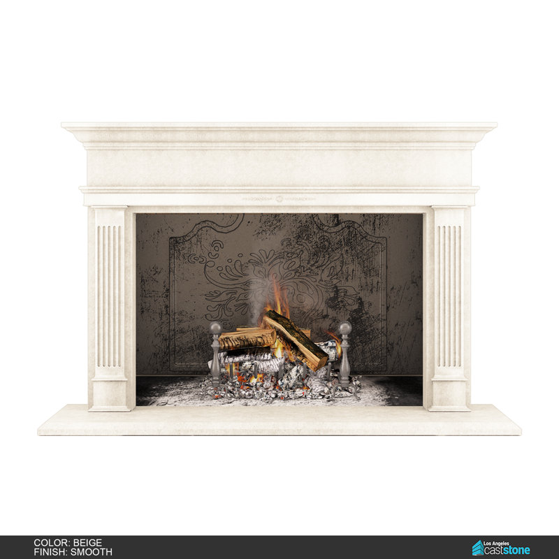 Hamburg Fireplace Surround, Smooth Beige
