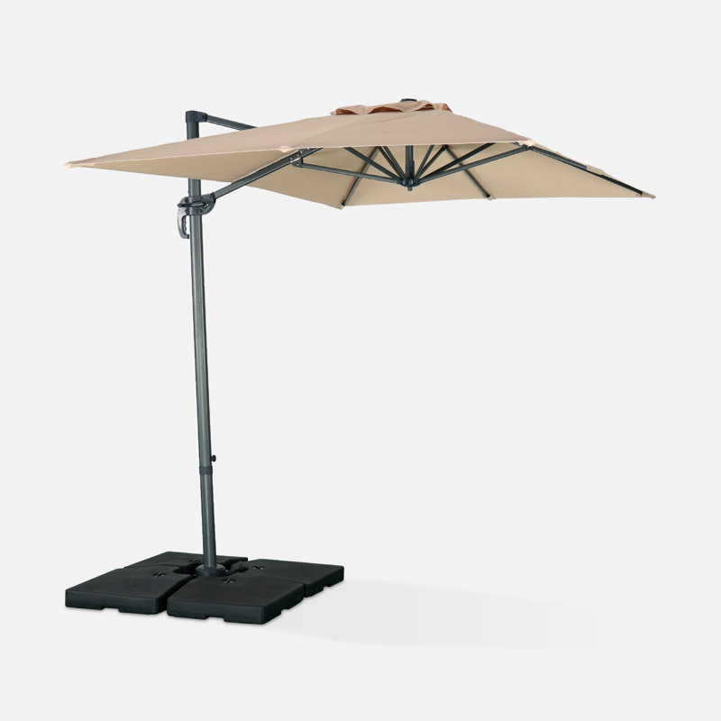 2m x 3m Rectangular Parasol, Beige