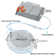4'' Selectable Color Temperature Dimmable LED Canless Recessed Lighting Kit