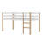 Twin Size Loft Bed With Ladder And Safety Guardrail