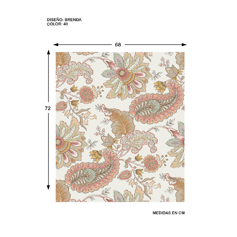 Tina 10m x 68cm Matte Wallpaper Roll