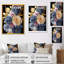 Or doré et rose bleue I - Rose, art mural-629152915-662869487