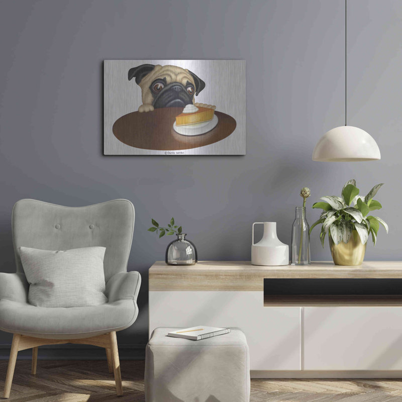 «Pug With Pie» par Danny Gordon, H 16 po x l 24 po