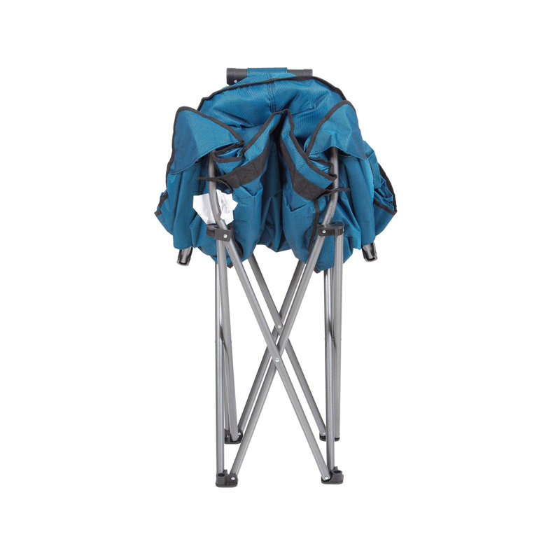 Chaise de camping pliante avec coussin , Bleu