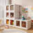 Stackable Collapsible Plastic Storage Bins with Lids,304 QT Closet Organizers with Doors, 25''L x 15.5''W x 56''H-102710055