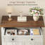 Buffet Farmhouse avec tablettes réglables, tiroir et portes de grange en X-792898930