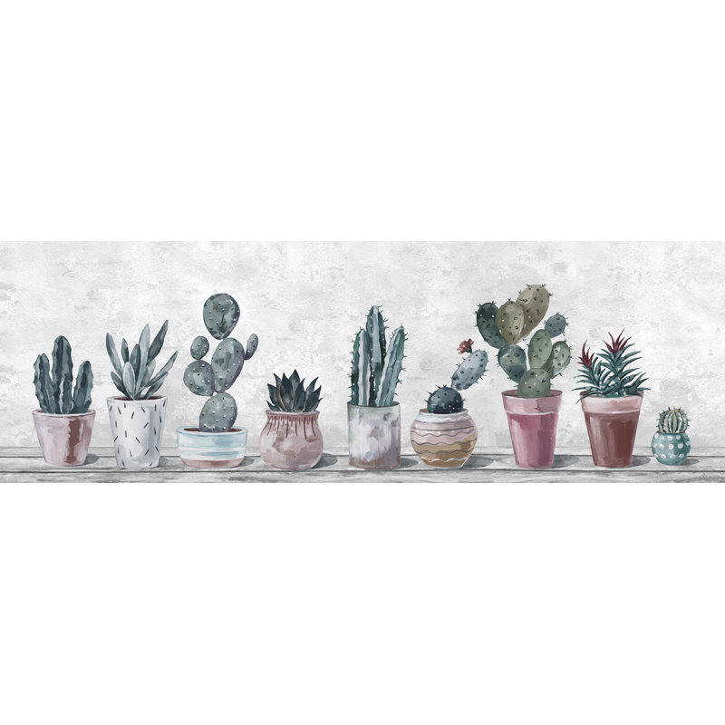 «Blooming Succulents», reproduction sur toile tendue, H 5 po x l 15 po