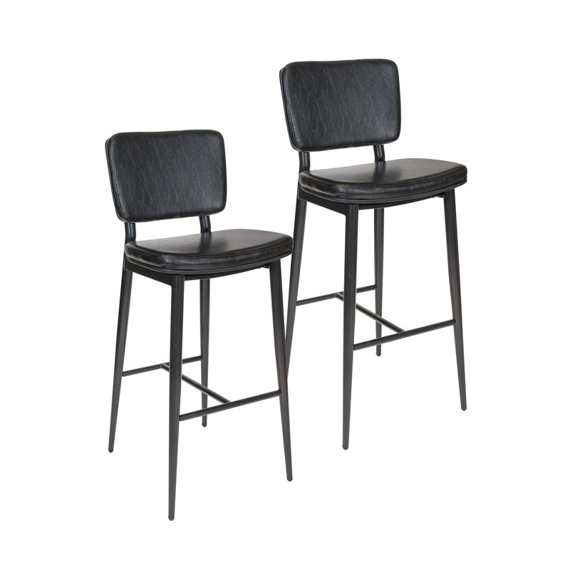 Mori Polyurethane Bar Stools, Black