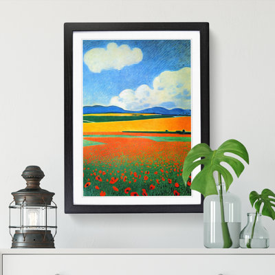 Poppy Field Art Painting - Picture Frame Print