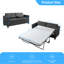 Canapé-lit convertible 73 po en similicuir avec matelas, canapé-lit gigogne 2 en 1-1996144911