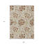Tapis extérieur lavable floral cuivré 9 pi x 12 pi en terre cuite