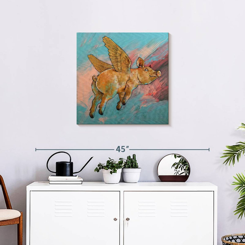 Ketti Flying Pig, 24" H x 24" W