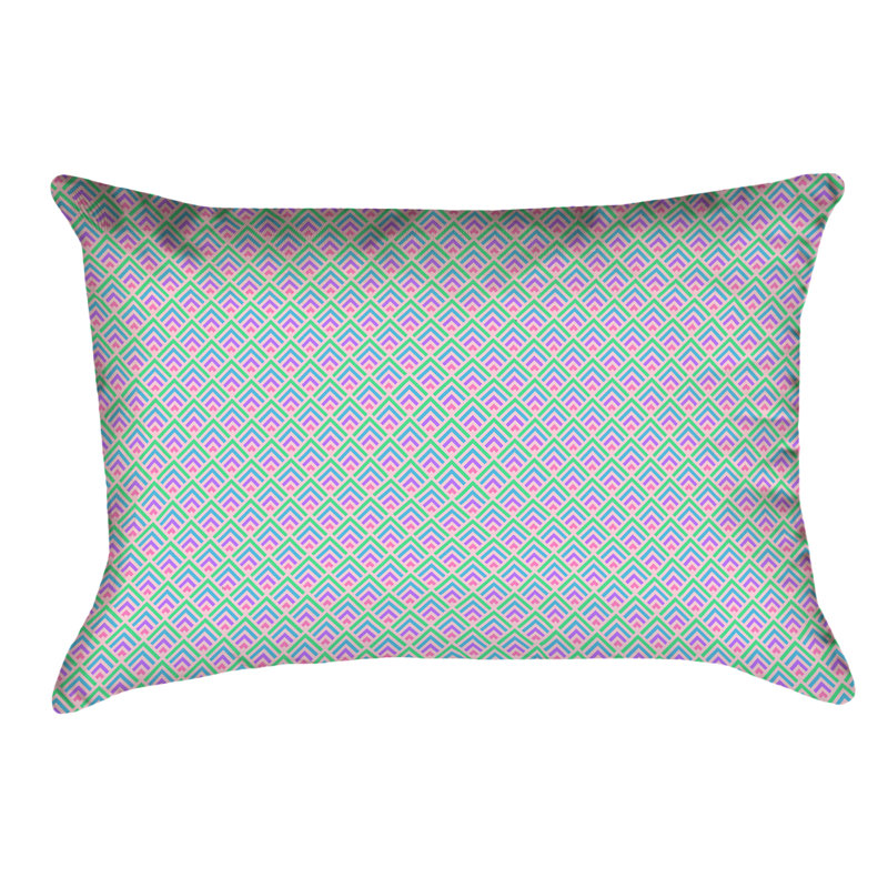 Coussin Katelyn Elizabeth, Rose et pastel, Polyester