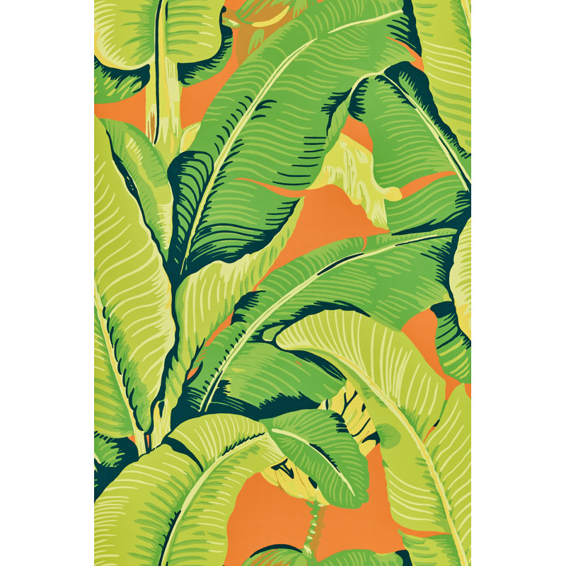 HINSON PALM WALLCOVERING, Aperol Spritz, 15" L x 26" W