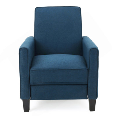 Linen Manual Push Back Recliner Chair
