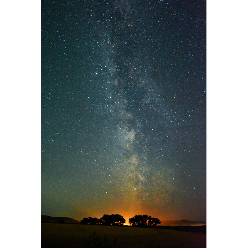 «The Milky Way Galaxy» - Photographie sur toile tendue, H 36 po x l 24 po