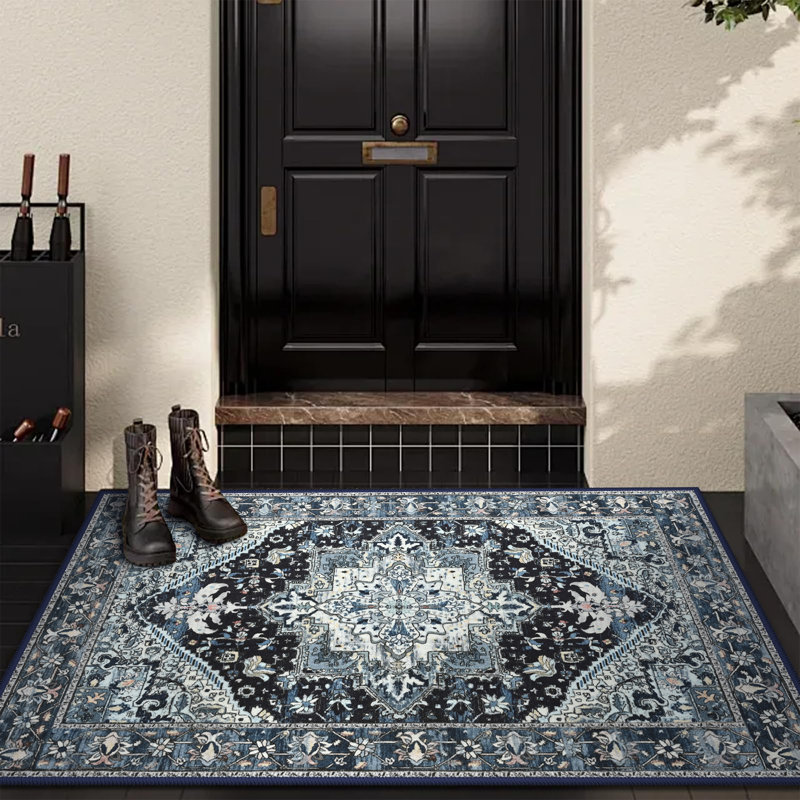 Fillender Washable Soft Vintage Rug Fashion Floral Rug For Living Room Dorm Decor, Rectangle 2' x 3'