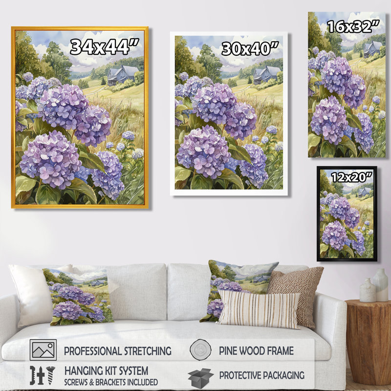 Isaiaha - impressions sur toile florales, H 44 po x l 34 po, Noir, Reproduction encadrée d'une seule photo