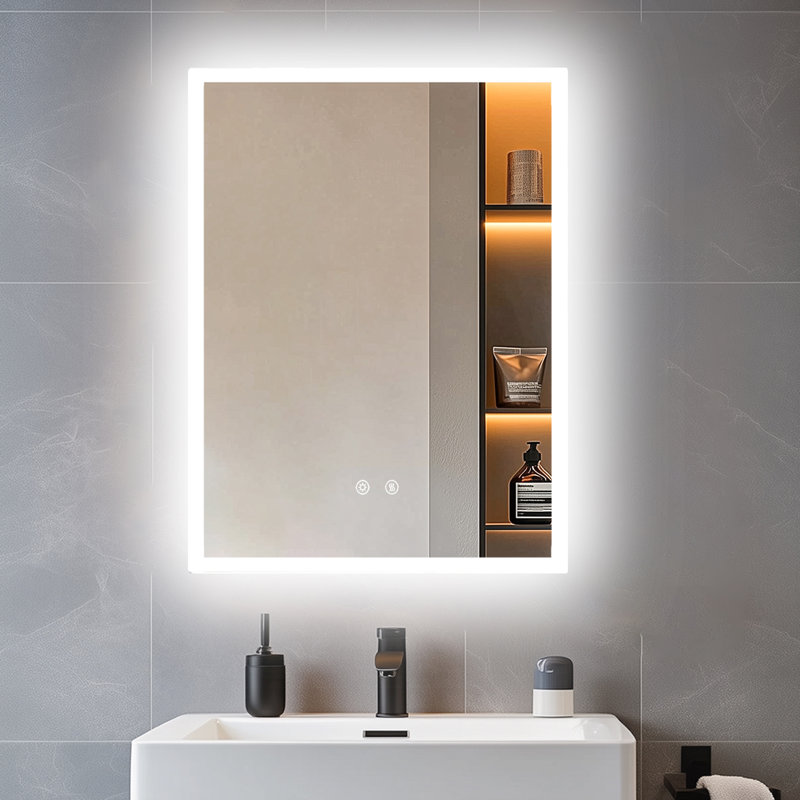 Backlit Led Wall Mirror, 45 cm H x 60 cm W
