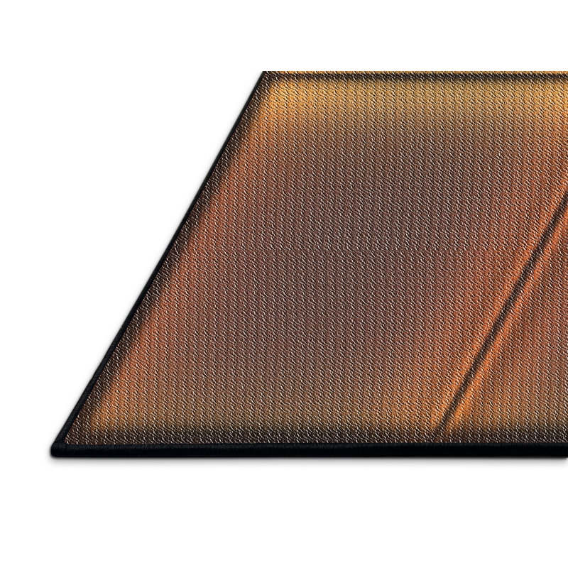 Tapis décoratif à motif géométrique brun Ryals, Rectangle 7 pi x 10 pi
