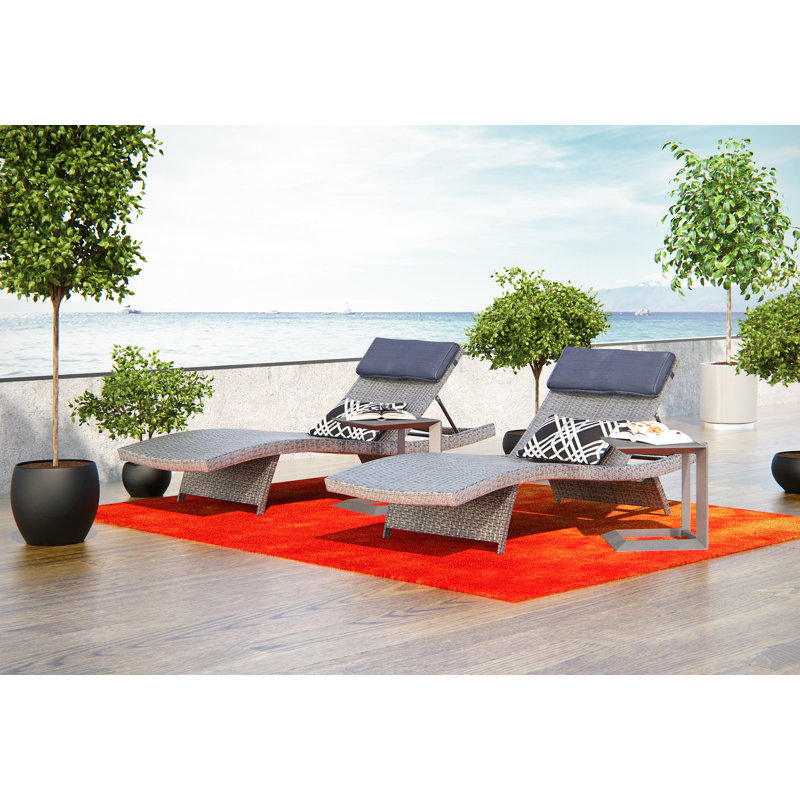 Harleen Square Metal Outdoor Side Table, 17" H x 16" W x 16" D, Silver