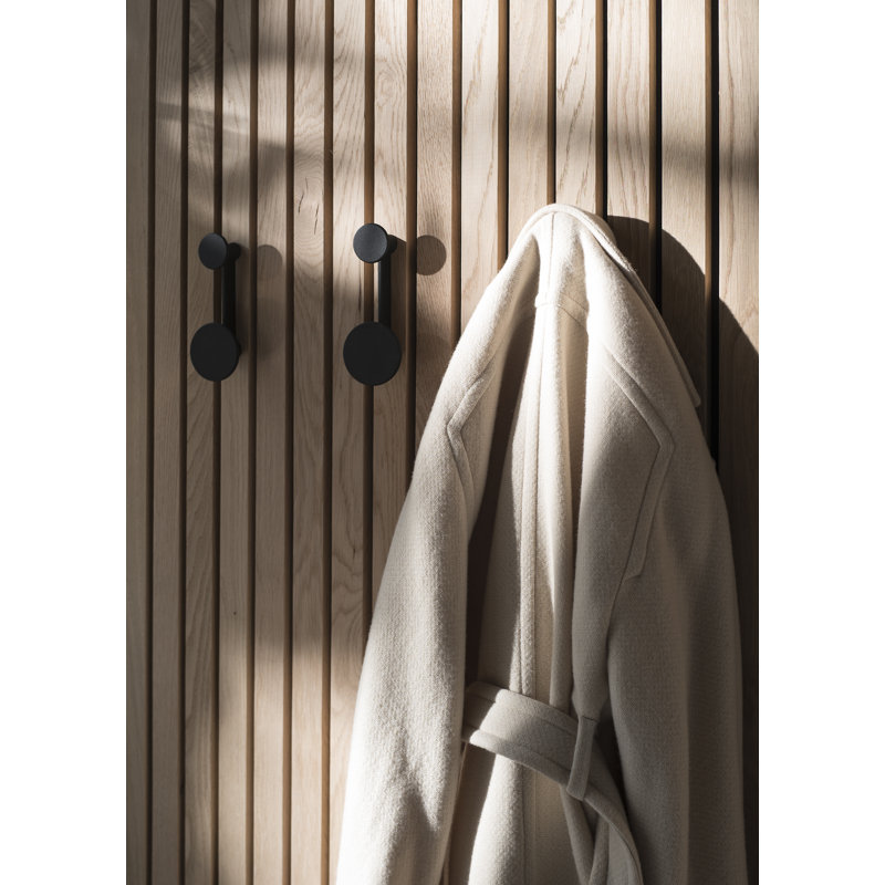 Afteroom Studio Wall Mounted Coat Rack, Powder Coated Black