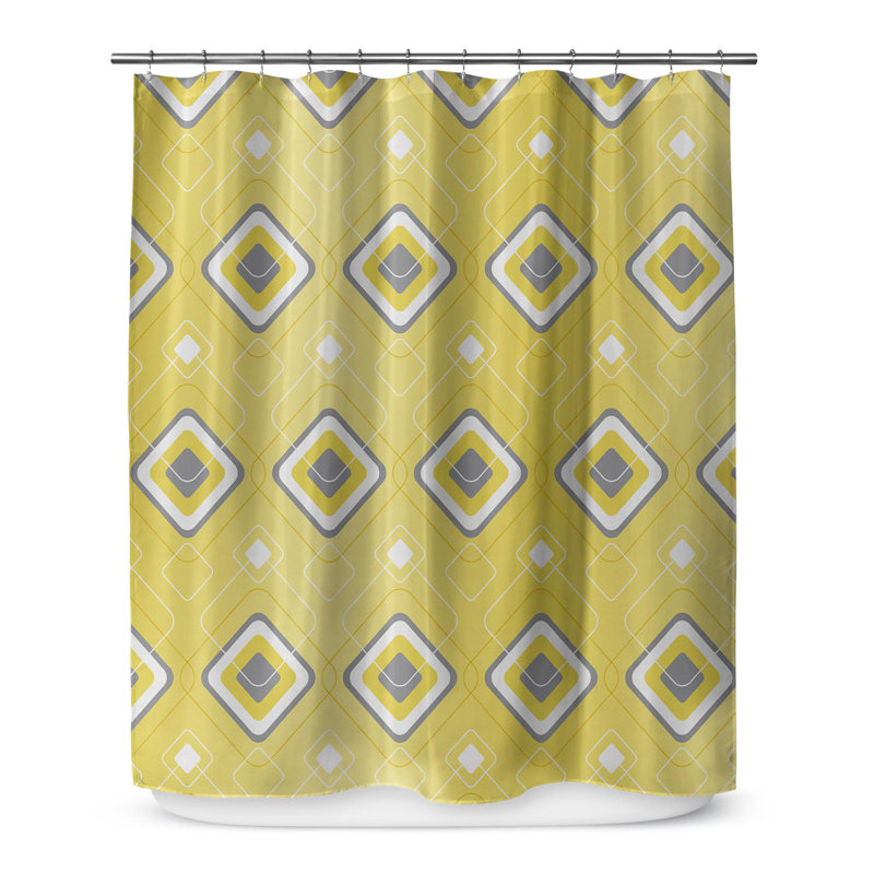 Theia Geometric Shower Curtain, 90" H x 70" W