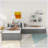 L-shaped Platform Bed with Trundle and Drawers Linked with built-in Desk-804221410