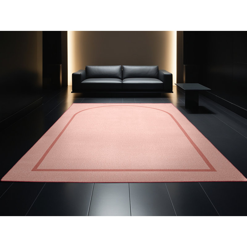 Soft Plush Findley Valentines Modern & Contemporary Abstract Area Rug in Pink – Rose Binding, 5x8
