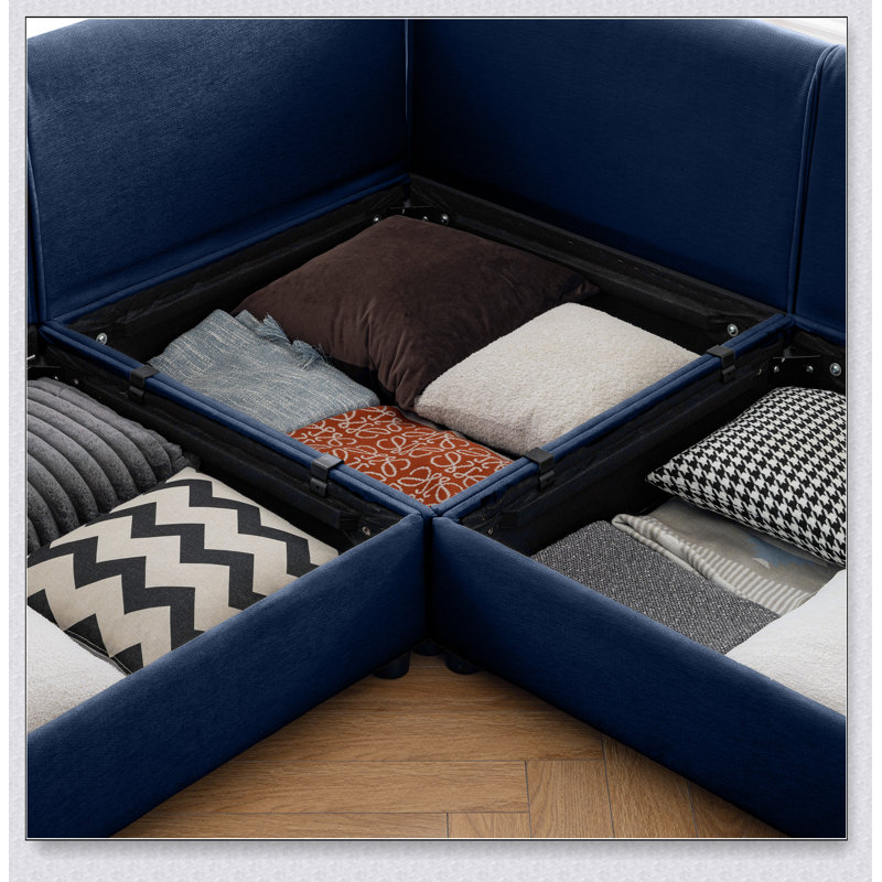 Canapé modulaire confortable avec rangement spacieux et conception ergonomique pour un confort et une organisation améliorés dans le salon