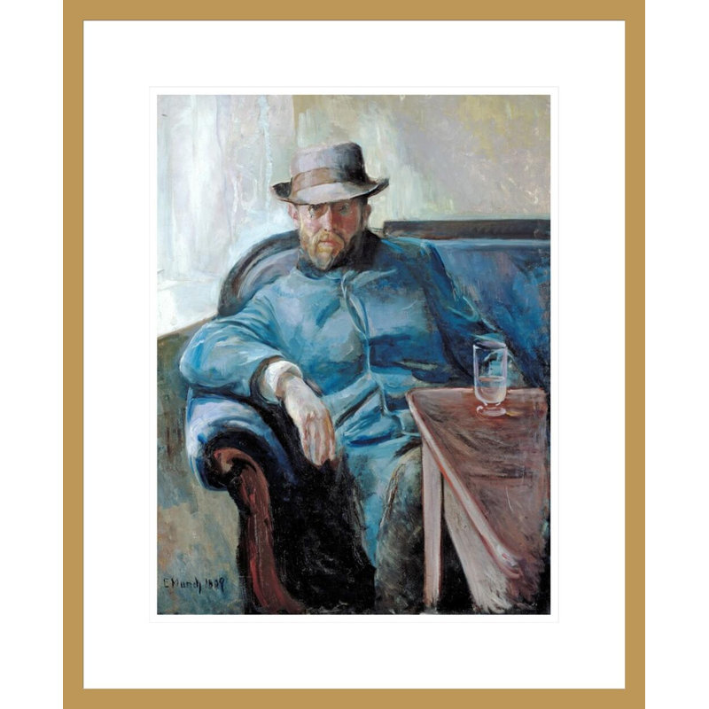 Hans Hanser par Edvard Munch, impression giclée encadrée, H 21,59 po x l 17,75 po