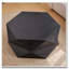 Table basse 36,61 po style rétro Polygon, table basse cylindrique en placage de bois massif-539423457