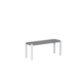 PHENIKS - Bench - Mat Blanc Frame - Grey Seat