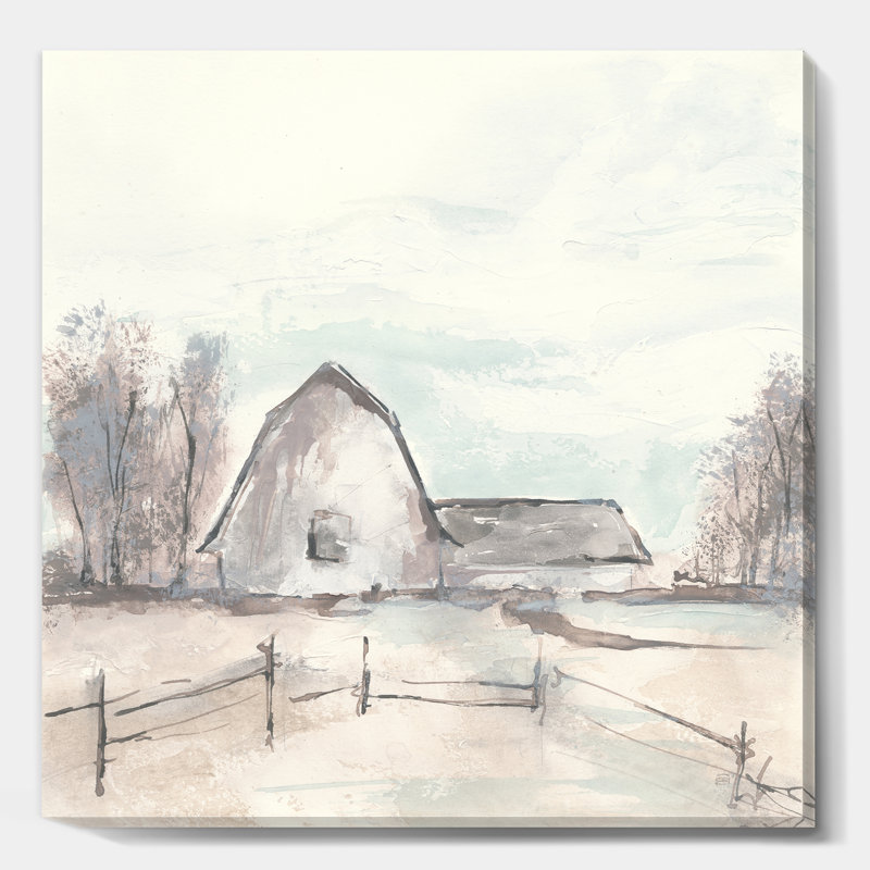 «Farmhouse Barn Gray», reproduction d'art sur toile tendue, H 30 po x l 30 po x P 1 po