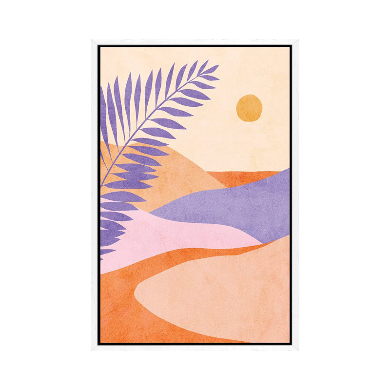 Midmod Tropical Summer IIII Lilac by Dominique Vari - Print on Canvas, White Framed, 66.04 cm H x 45.72 cm W