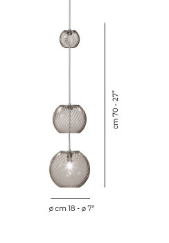 Oto 1 - Light Pendant, Smoky