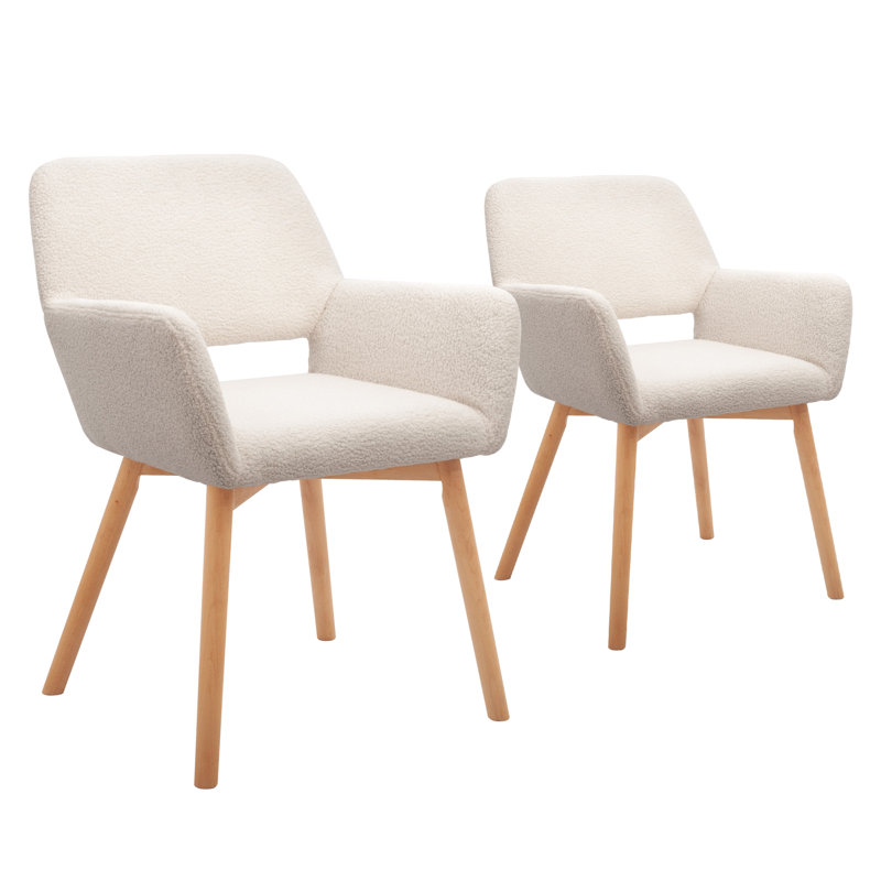 Fauteuil en velours, Velours crème