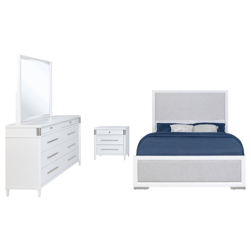 Willowick 4-Piece Queen Bedroom Set White, Queen