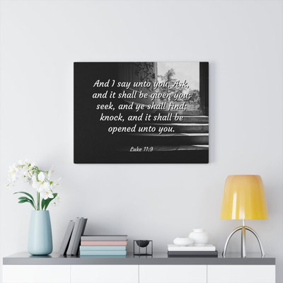 Opened Luke 1:9 - Wrapped Canvas Print