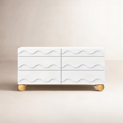 Lido Wave 6-Drawer Wide Assembled Dresser (56")