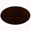 Table basse ovale en bois avec tablette de rangement ouverte