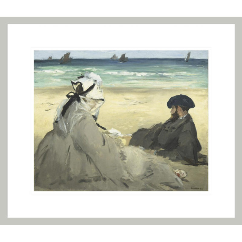 «On the beach» par Estampe numérique encadrée, 17,75 po H x 20,63 po L