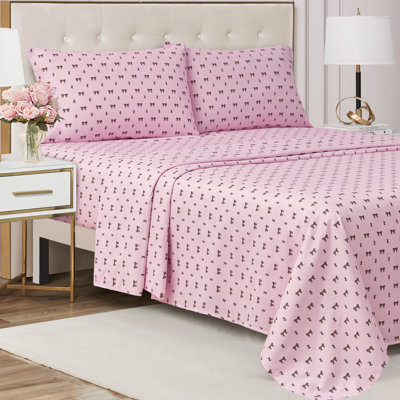 Juicy Couture Printed Microfiber Sheet Set