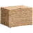 Heavy-duty Water Hyacinth Wicker Storage Trunk with Metal Frame