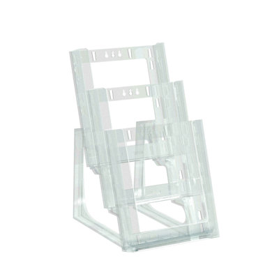 Porte-dépliant modulaire à trois niveaux pliable, paquet de 2