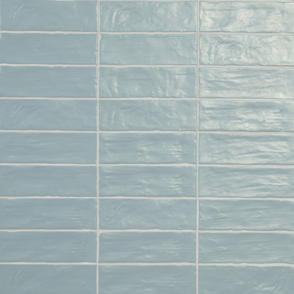 Rava Daybreak 2.5 in. x 8 in. Zellige Look Satin Ceramic Subway Wall Tile